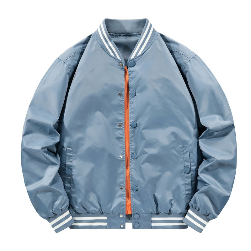 Outdoor Sport Windbreaker - ฤดูใบไม้ผลิฤดูใบไม้ร่วงชายเสื้อแจ็คเก็ตเครื่องบินทิ้งระเบิดแฟชั่นผู้ชาย Retro MA-1 นักบินเสื้อกลางแจ้งผู้ชายปุ่ม Windbreaker ชุดเบสบอลแจ็คเก็ต