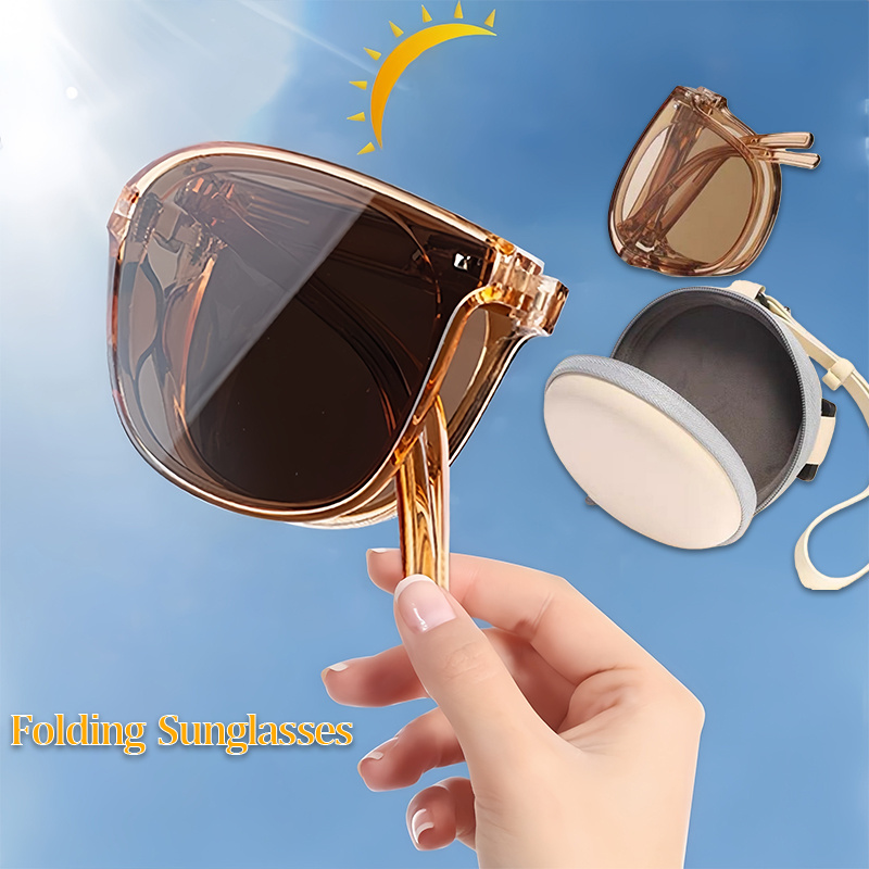 Outdoor Sport Glasses - แว่นกันแดดแบบพับได้ - แว่นตาที่มีน้ำหนักเบาและดีไซน์หรูหรา พร้อมเลนส์ตกแต่ง เหมาะสำหรับการเดินทางและกีฬากลางแจ้ง