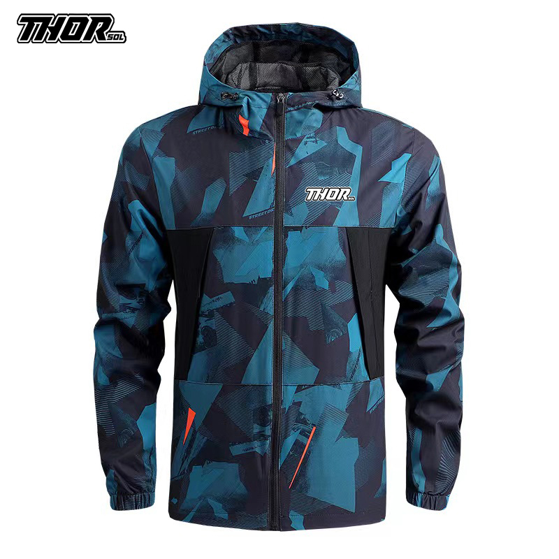 Outdoor Sport Windbreaker - THORSOLกลางแจ้งผู้ชายWindproofเสื้อขี่จักรยานMtb Windbreakerจักรยานเสื้อผ้าจักรยานเสือภูเขาJersey Chaqueta Ciclismo Hombre