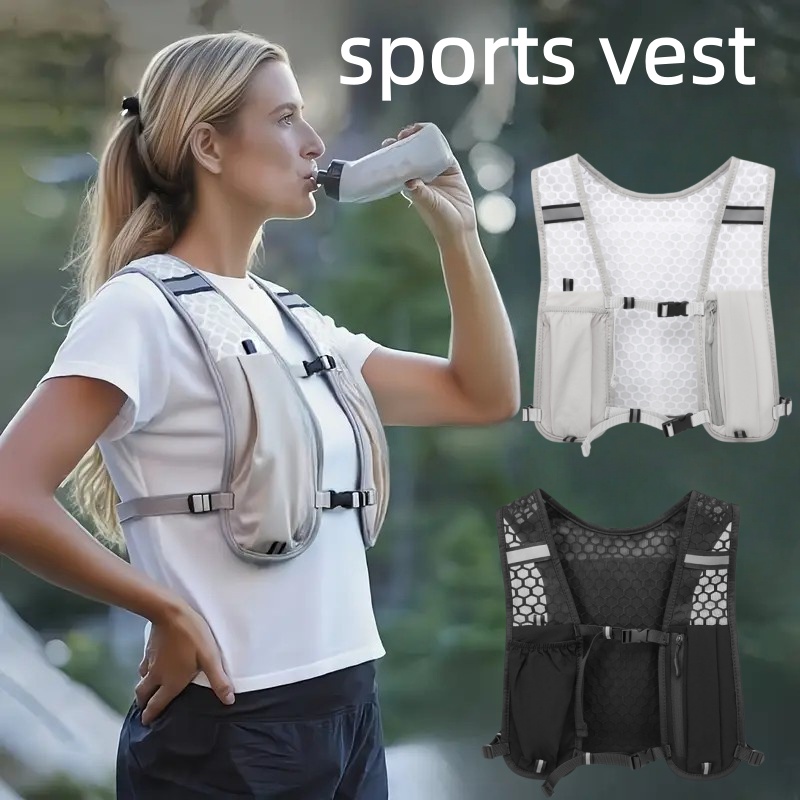 Trail Running Vest - เสื้อกั๊กวิ่งแบบ unisex กันน้ำ ระบายอากาศได้ดี ใช้เป็นกระเป๋าเป้สะพายหลังสำหรับเดินป่า ปั่นจักรยาน