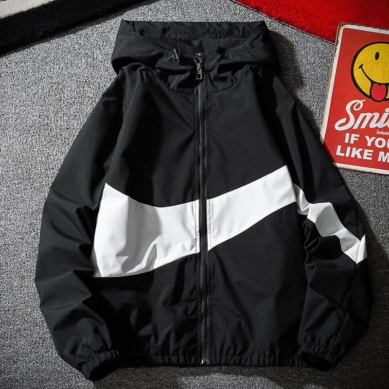 Outdoor Sport Windbreaker - เสื้อแจ็คเก็ตกีฬาผู้ชายรุ่นใหม่ เสื้อกันลมป้องกันแสงแดด เสื้อแจ็คเก็ตมีฮู้ดแบบมีซิป และเสื้อแจ็คเก็ตลำลองสำหรับทั้งผู้ชายและผู้หญิง