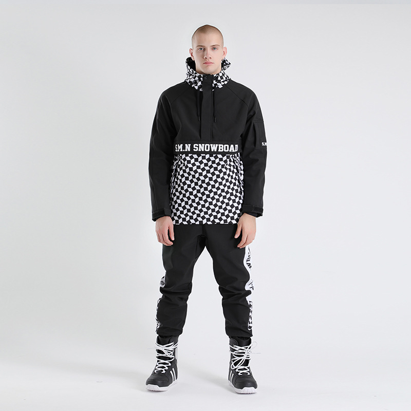 Outdoor Sport Waterproof Jacket - แจ็กเก็ตสกีสำหรับผู้ชายและผู้หญิงเสื้อผ้าสโนว์บอร์ดกันลมกันน้ำชุดกีฬากลางแจ้งชุดกันความร้อนแบบหนาสำหรับการเดินป่าบนภูเขา