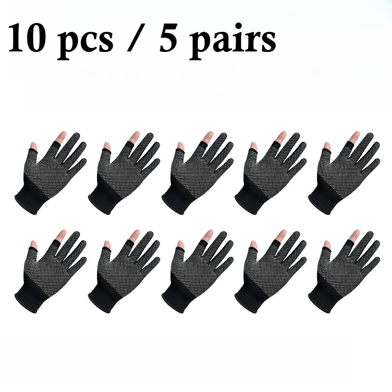 Outdoor Sport Gloves - ถุงมือตกปลา 10 ชิ้น - ถุงมือปั่นจักรยานแบบสองนิ้ว ป้องกันน้ำรั่วซึม