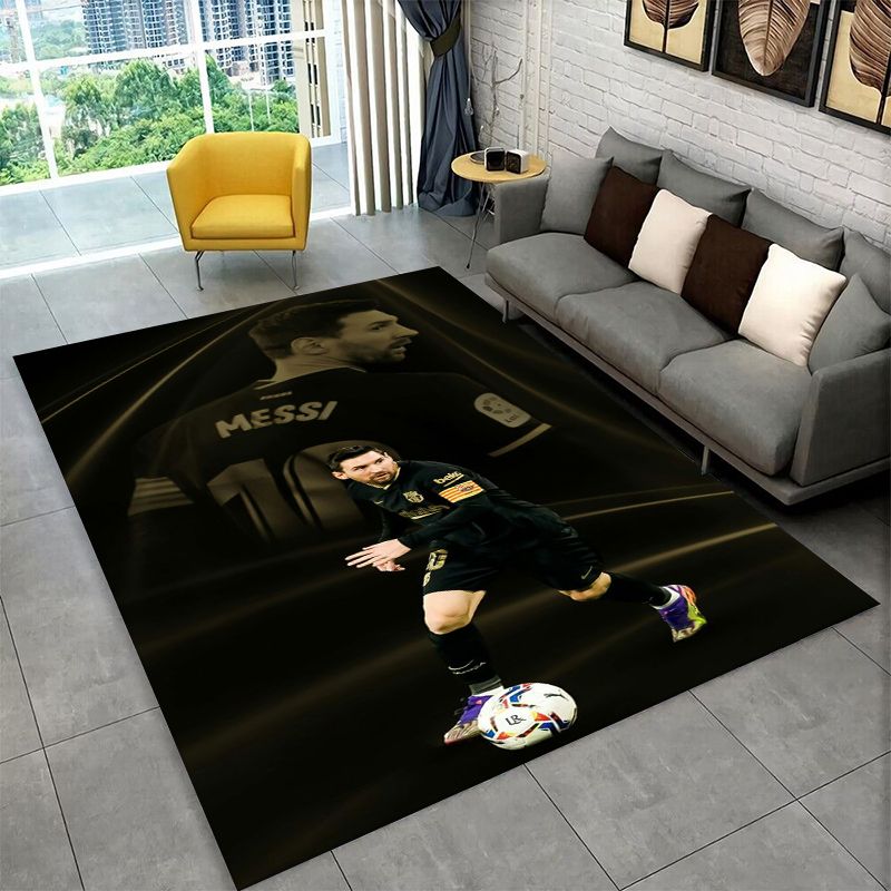 Outdoor Sport Area - พรมกันลื่นลายกีฬาฟุตบอล แพะ M-Messi สำหรับห้องนั่งเล่น ห้องนอน ห้องเด็กเล่น