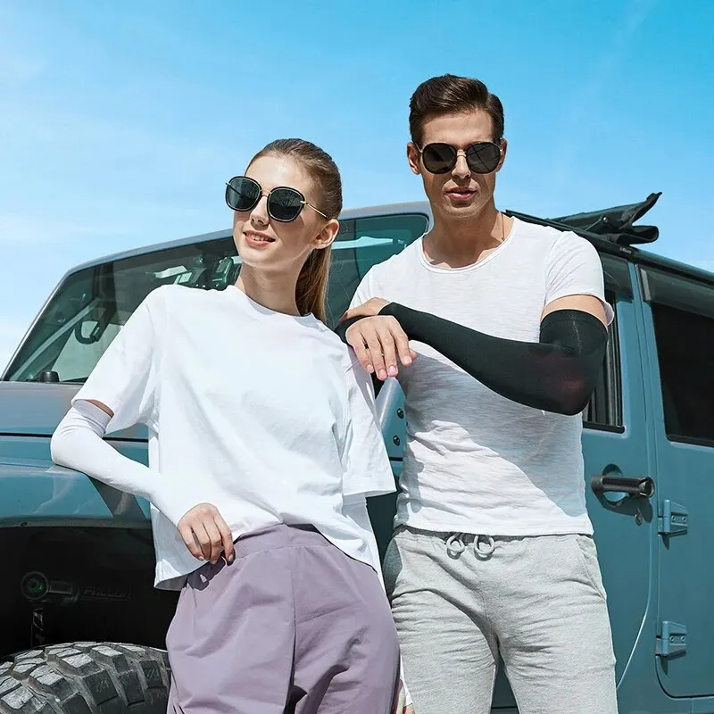 แขนขี่จักรยานฤดูร้อนผ้าน้ําแข็ - Outdoor Sport Activity บทวิจารณ์และราคา
