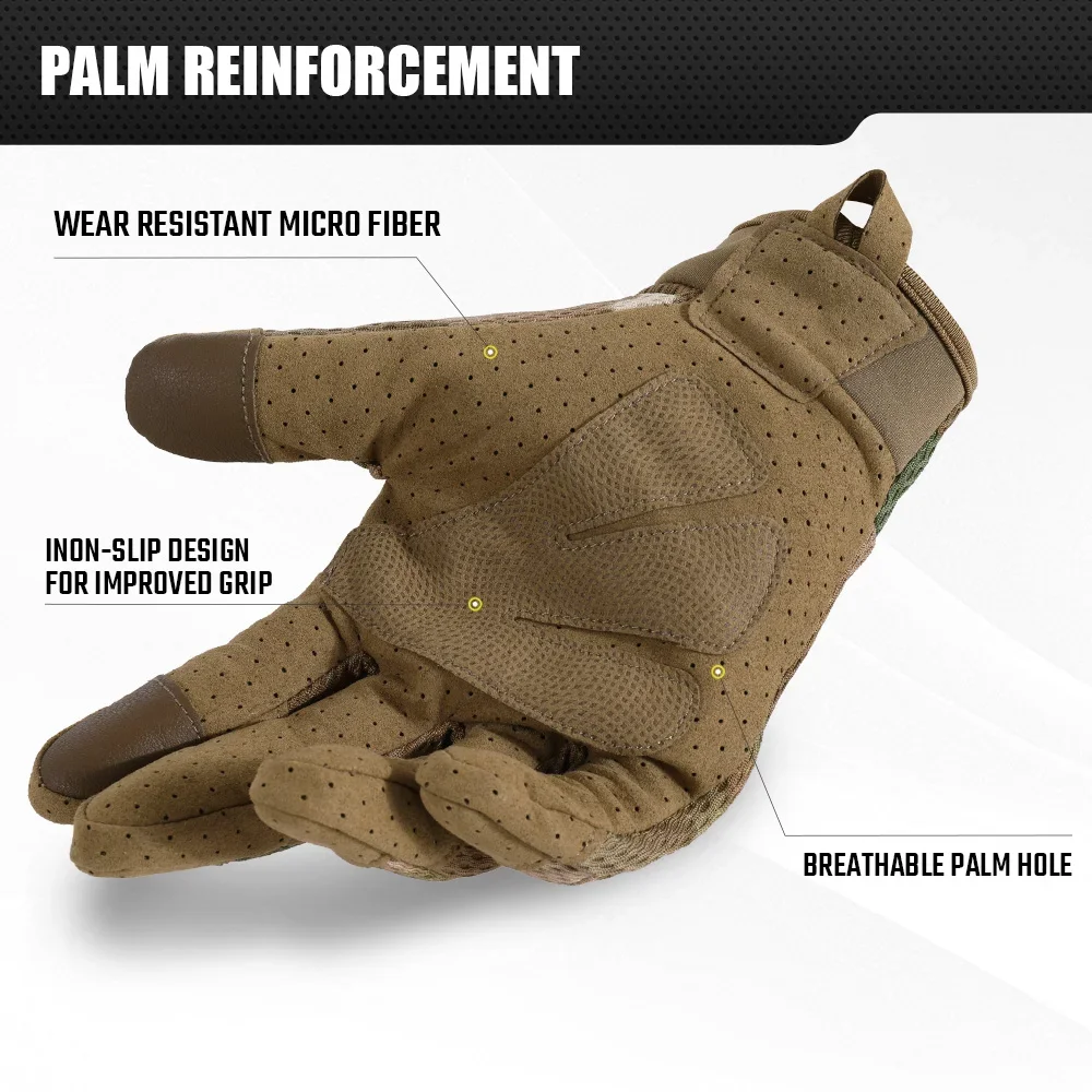Camoหน้าจอสัมผัสถุงมือยุทธวิธี - Outdoor Sport Gloves บทวิจารณ์และราคา