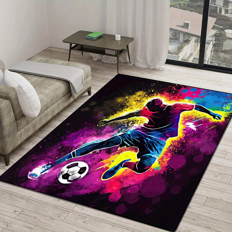 พรมลายฟุตบอลสีสันสดใส พรมผ้าสั - Outdoor Sport Live บทวิจารณ์และราคา