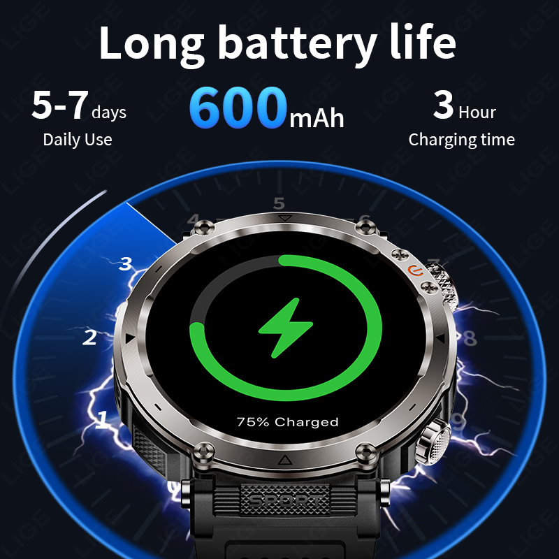 ใหม่ทหารกลางแจ้งสมาร์ทวอทช์ผู้ - Outdoor Sport Smart Watch บทวิจารณ์และราคา