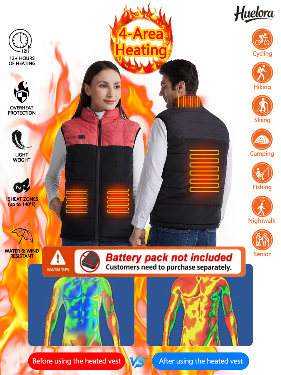 เสื้อกั๊กอุ่น 4 โซน สำหรับฤดูห - Outdoor Sport Area บทวิจารณ์และราคา